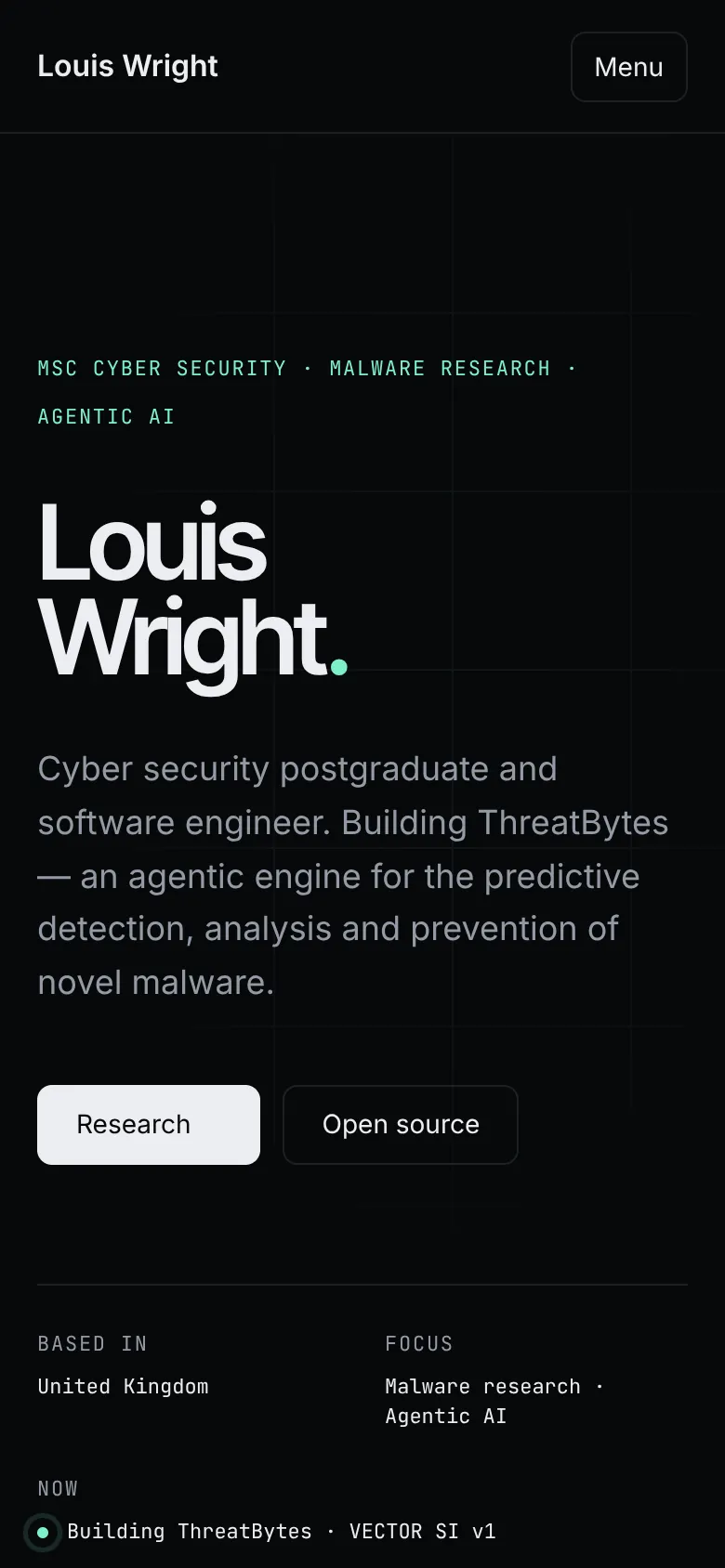 Louis Wright on mobile